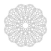 Common Ornamental Flower mandala colouring book page vector