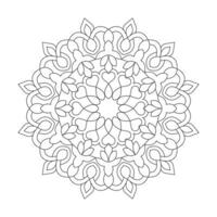 flor común mandala colorante libro vector diseño