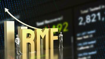 The Gold rmf text for Business concept 3d rendering. photo