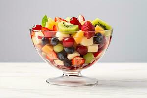 AI generated mixed fruit in plate photo
