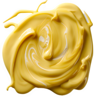 AI generated splash of mayonnaise isolated on transparent background ,generative ai png