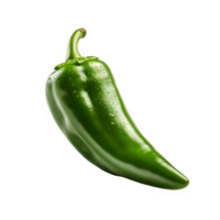 ai generato verde peperoncini isolato su trasparente sfondo ,verde chili png ,generativo ai