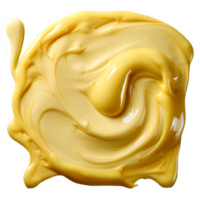 AI generated splash of mayonnaise isolated on transparent background ,generative ai png