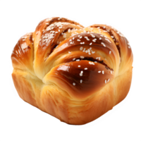 AI generated sweet bun isolated on transparent background ,sesame cake png ,generative ai