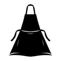 Apron vector black icon isolated on white background