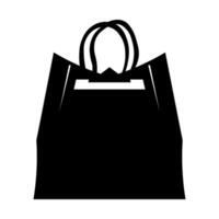 Bag vector black icon isolated on white background