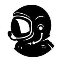 Astronaut vector black icon isolated on white background