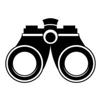 Binoculars vector black icon isolated on white background