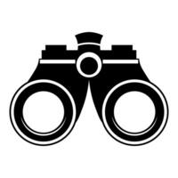 Binoculars vector black icon isolated on white background