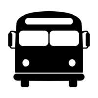 Bus black icon isolated on white background vector