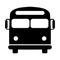 Bus black icon isolated on white background vector