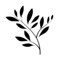 Branch black icon isolated on white background vector