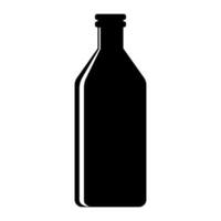 botella vector negro icono aislado en blanco antecedentes