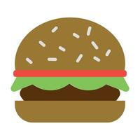 Hamburger vector icon isolated on white background