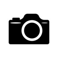 Camera black icon isolated on white background vector