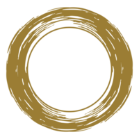 Zen Circle Icon Symbol on the Gold Color. Zen Illustration for Logo, Art Frame, Art Illustration, Website or Graphic Design Element. Format PNG