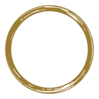 Zen Circle Icon Symbol on the Gold Color. Zen Illustration for Logo, Art Frame, Art Illustration, Website or Graphic Design Element. Format PNG