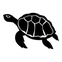 Tortuga negro icono aislado en blanco antecedentes vector