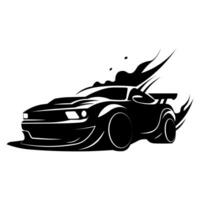 Racing muscle car illustration isolated on pure white background vector