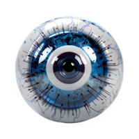 ai généré globe oculaire isolé sur transparent Contexte ,bleu globe oculaire png ,génératif ai