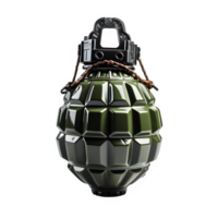 AI generated military grenade isolated on transparent background png