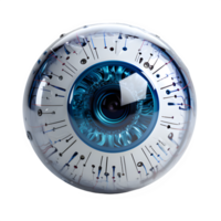 ai gerado globo ocular isolado em transparente fundo ,azul globo ocular png , generativo ai