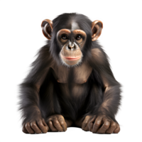 ai generado chimpancé aislado en transparente antecedentes ,generativo ai png