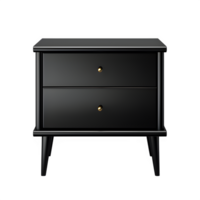 AI generated minimalist nightstand front view isolated on transparent background ,generative ai png