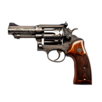 AI generated revolver gun isolated on transparent background ,cowboy weapon png