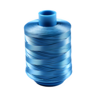 AI generated roll of blue sewing thread isolated on transparent background png