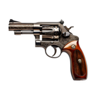 AI generated revolver gun isolated on transparent background ,cowboy weapon png
