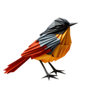 AI generated paper bird origami art isolated on transparent background ,generative ai png