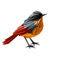 ai généré papier oiseau origami art isolé sur transparent Contexte ,génératif ai png