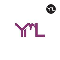 letra yml monograma logo diseño vector