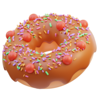 donut snel voedsel 3d illustratie png