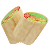 Wrap Fast Food 3D Illustration png