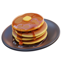 pannenkoek snel voedsel 3d illustratie png