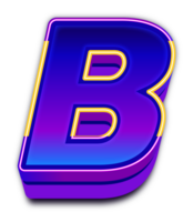 Neon Light  Alphabet Letter B png