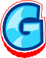 Blue Ocean Comic Bold Alphabet Letter G png