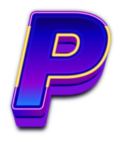 neon leggero alfabeto lettera p png