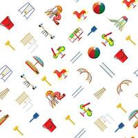 Kids playground kindergarten seamless pattern. vector