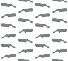 Vector seamless pattern of sperm whale cachalot