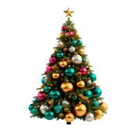 ai generado decorado Navidad árbol png