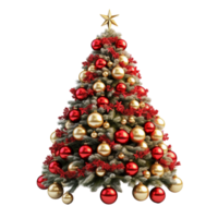 ai generato decorato Natale albero png