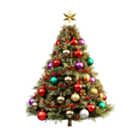 AI generated Decorated Christmas Tree png