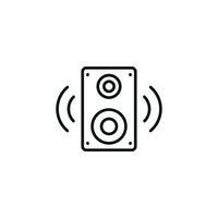 Sound speaker line icon isolated on white background vector