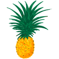 AI generated Golden Crown - A Pineapple's Regal Silhouette png