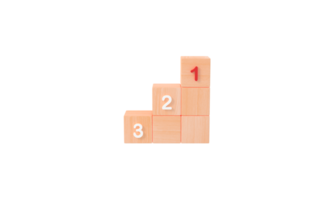 Business Task priority and management concept. The order of priority activity. Set work priority, arrange to do list. Wood cube blocks text number first, second, third. PNG