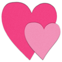 zwei scheinen Rosa Herzen auf ein transparent Hintergrund png