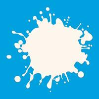 milk drop top view flat design vector illustration